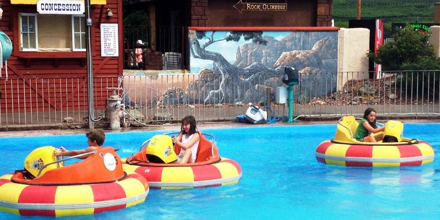 Bumper boats at Rattle Snake Canyon Amusement Park near the Lodge at Palmer Lake