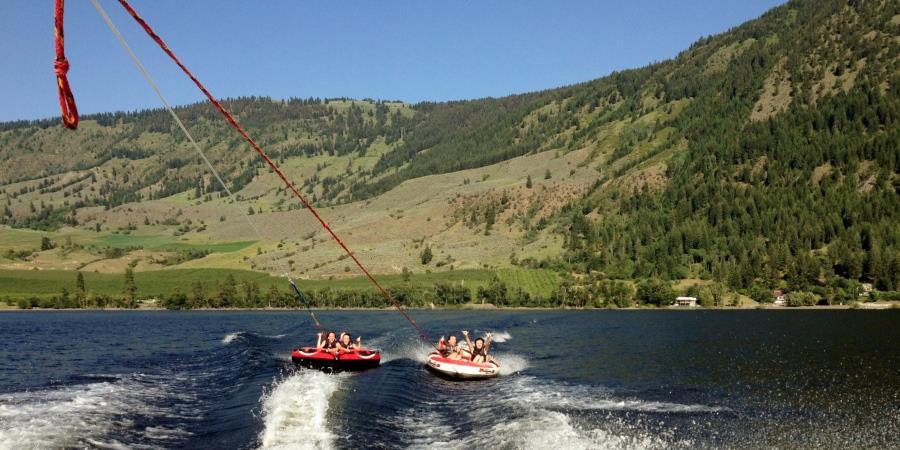 Extreme tubing at the Lodge at Palmer Lake